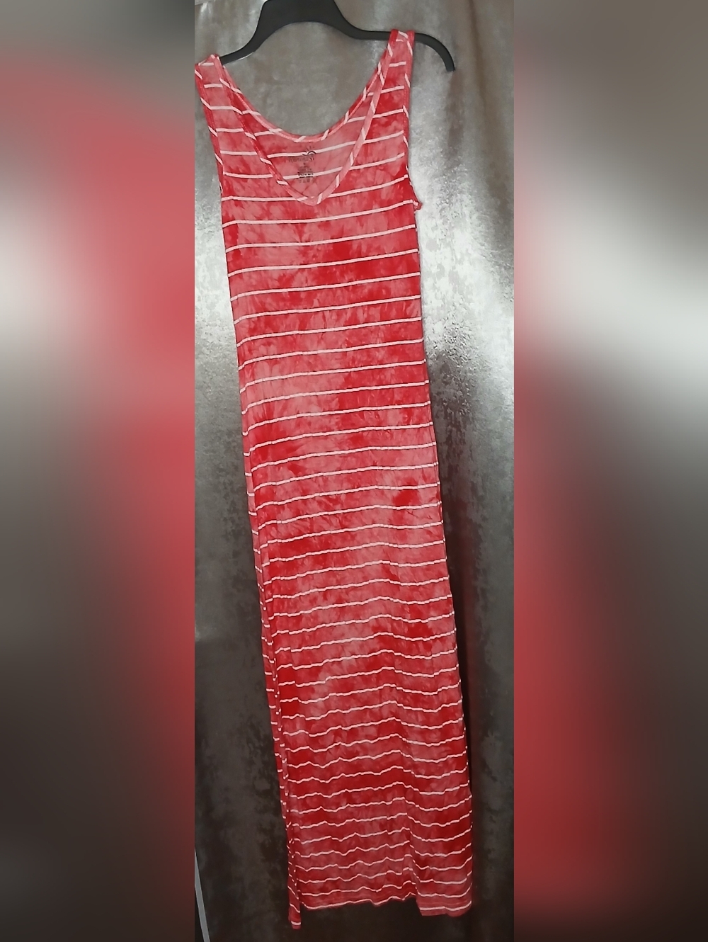 Red And White Summer Maxi Dress